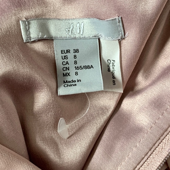 H&M one shoulder maxi dress in blush | size 8 - Picture 2 of 13